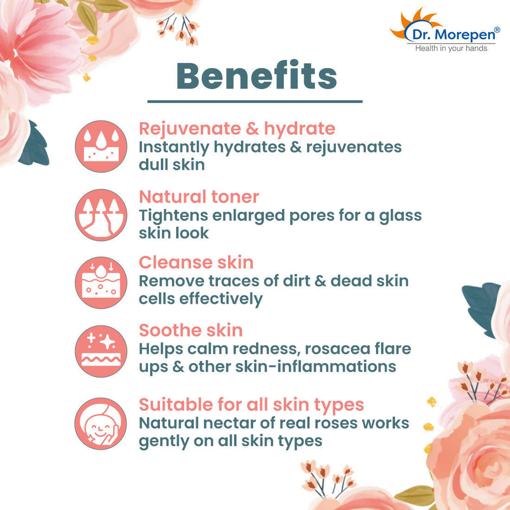 Dr. Morepen Pure & Natural Rose Water Spray | Grocsy
