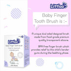 Littloo Baby Finger Toothbrush Reusable Silicon Made | Grocsy