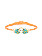 Designer kundan Rakhi - Ruby Raang | Grocsy