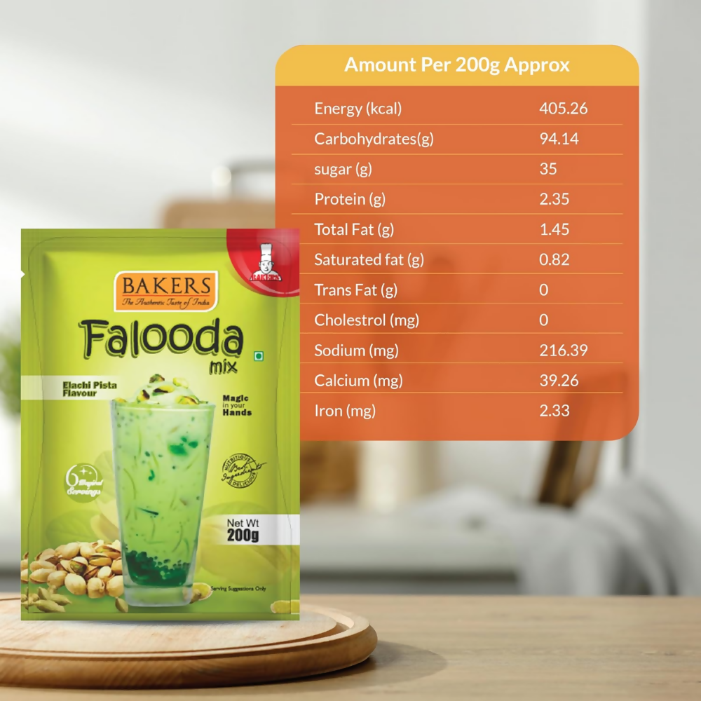 BAKERS Elaichi Pista Flavored Falooda Mix | Grocsy