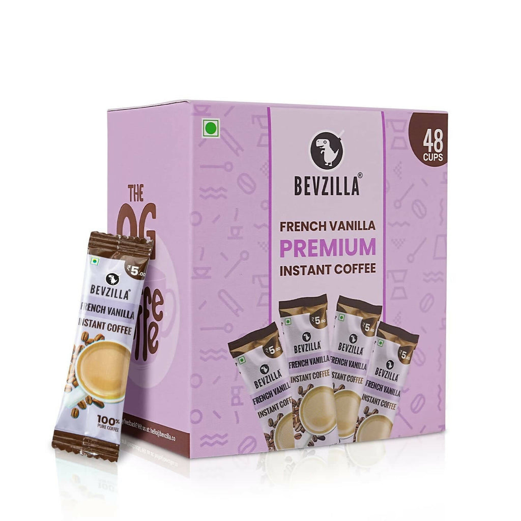 Bevzilla Instant Coffee Powder Sachets (French Vanilla) | Grocsy