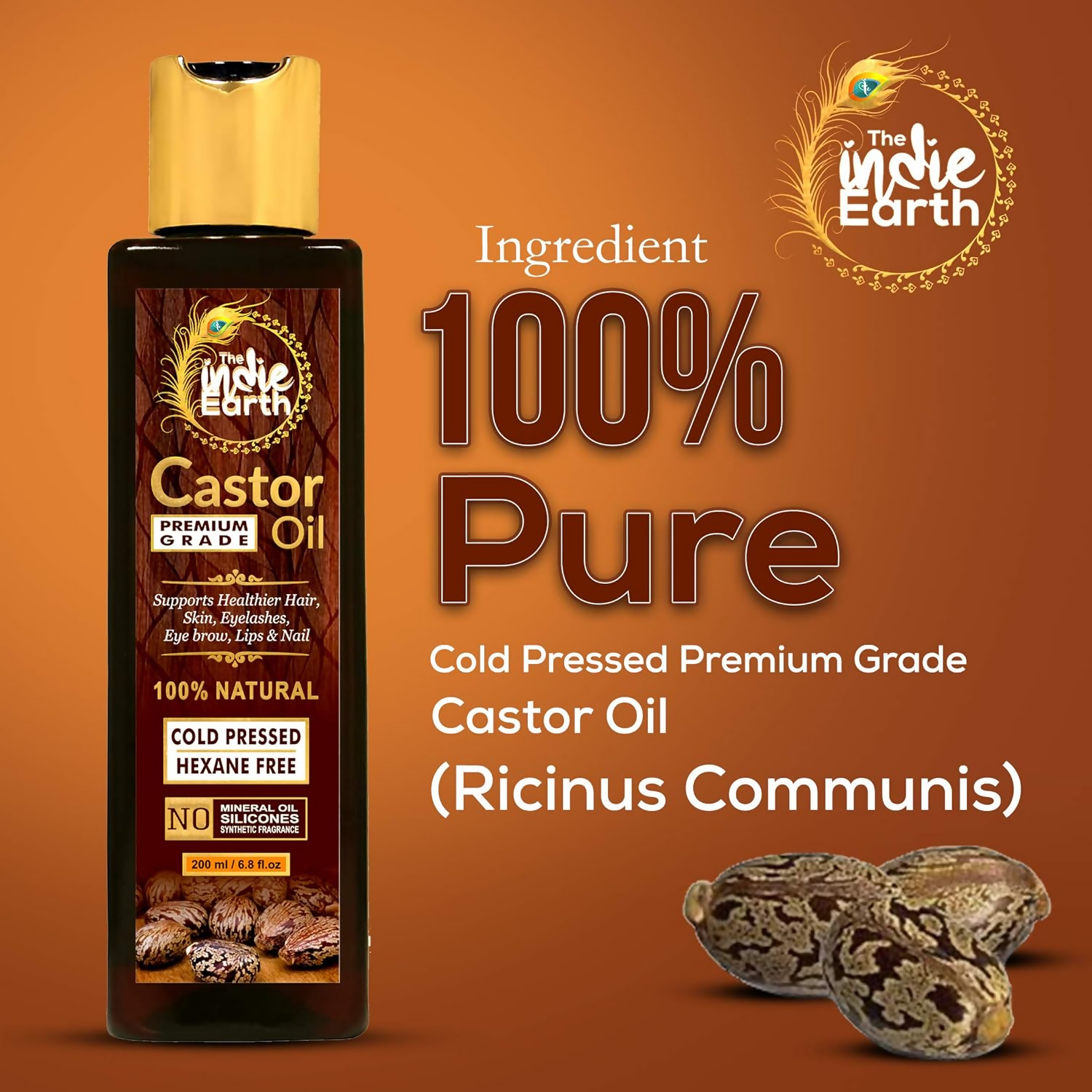 The Indie Earth Premium Grade 100% Pure Castor Oil | Grocsy