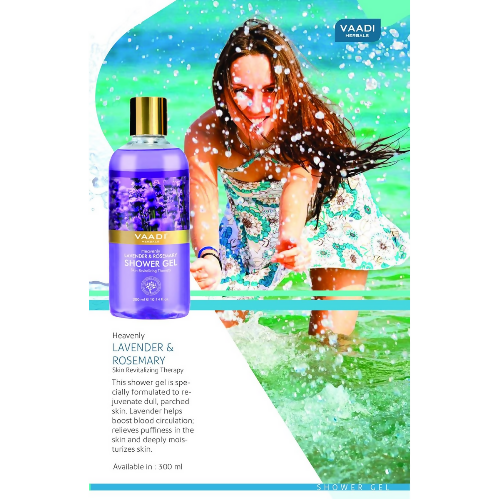 Vaadi Herbals Shower Gel - Heavenly Lavender and Rosemary | Grocsy