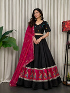 Lehenga Mart Black Designer Navratri Lehenga Choli for Women | Grocsy