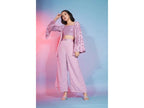 Pink Georgette Sequence With Thread Designer Co-Ord Set - Flory | Grocsy
