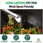 The Indus Valley CASTrong Cast Iron Fish Fry Pan, Pre-seasoned, Nonstick, 100% Pure, Toxin-free, Induction, 22.4/25cm, 1.5kg/2kg | Grocsy