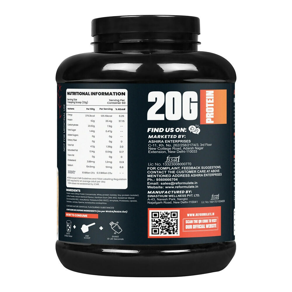Reformulate Emerge I Whey Protein I Your Daily Meal Replacement Formula I 20 G I Protein I 5.1 G Bcaa's I 10 G Eaa's - Cold Coffee | Grocsy