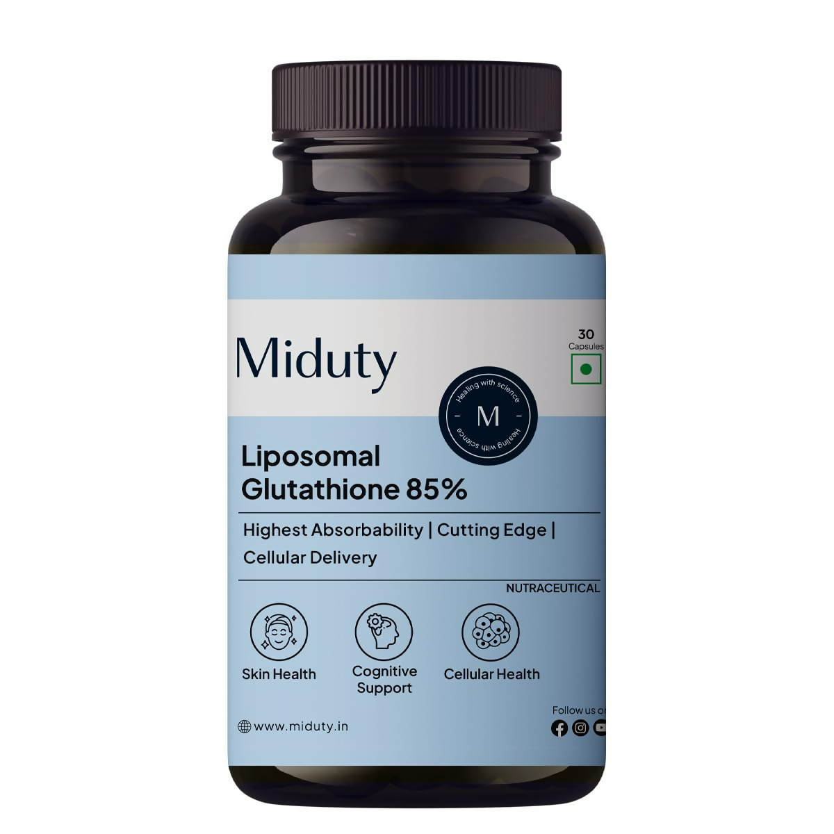 Miduty by Palak Notes Liposomal Glutathione 85% Capsules | Grocsy