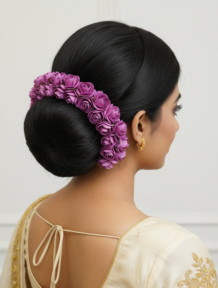 Purple Rose Gajra | Grocsy
