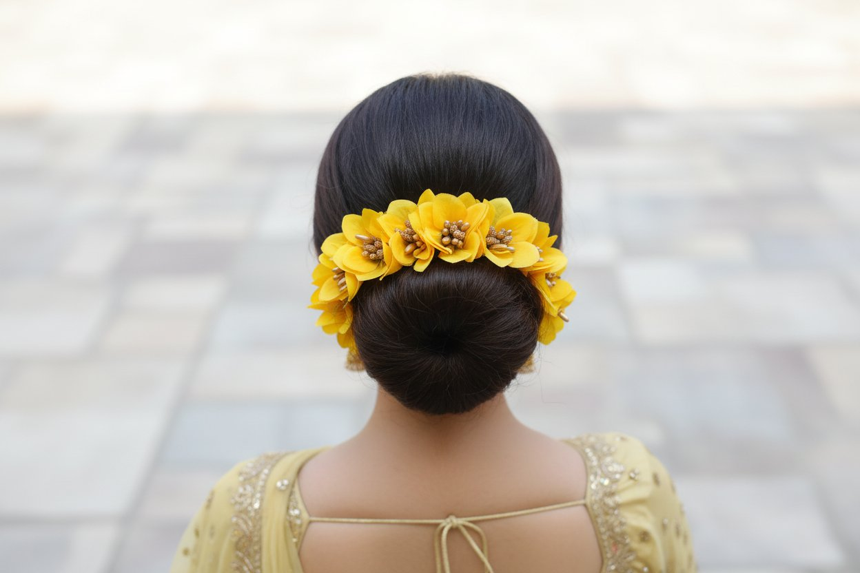 Yellow Orchids Gajra | Grocsy