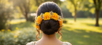 Yellow Bridal Flower Hair Accessories | Grocsy