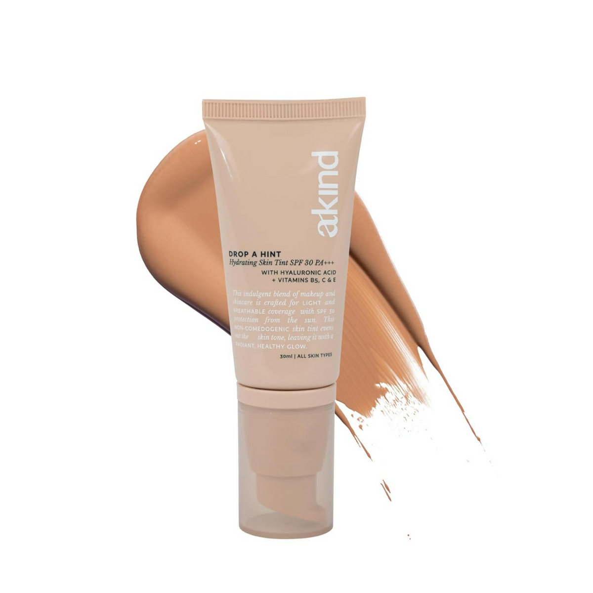 Akind Drop A Hint Hydrating Skin Tint Spf 30 Pa+++150 Honey | Grocsy