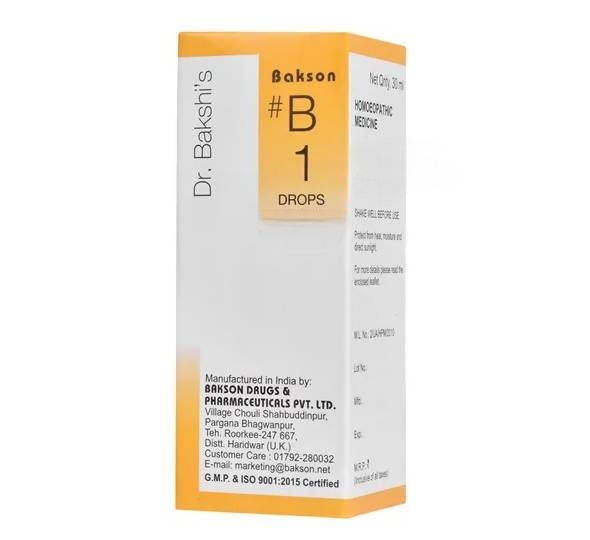 Bakson's Homeopathy B1 Drops | Grocsy