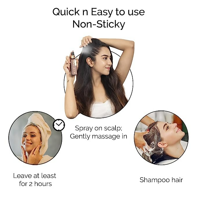 Pyoura Hibiscus Hair Mist Spray For Itchy Dry Scalp & Dandruff Non-Oily Heat Protection Hair Mist Tonic Supports Hair Growth | Grocsy