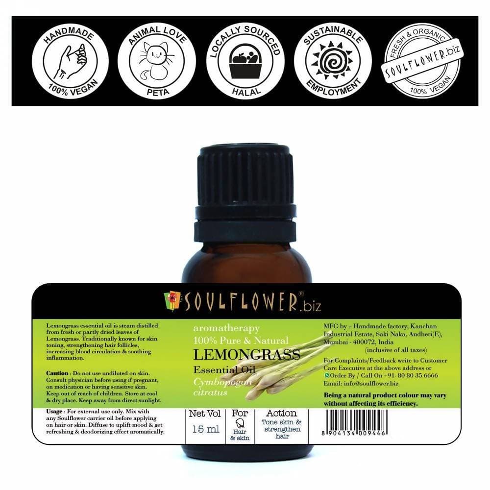 Soulflower Lemongrass Essential Oil | Grocsy