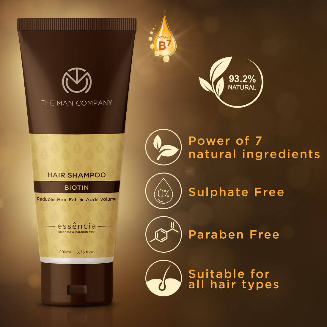 The Man Company Hair Shampoo Biotin | Grocsy