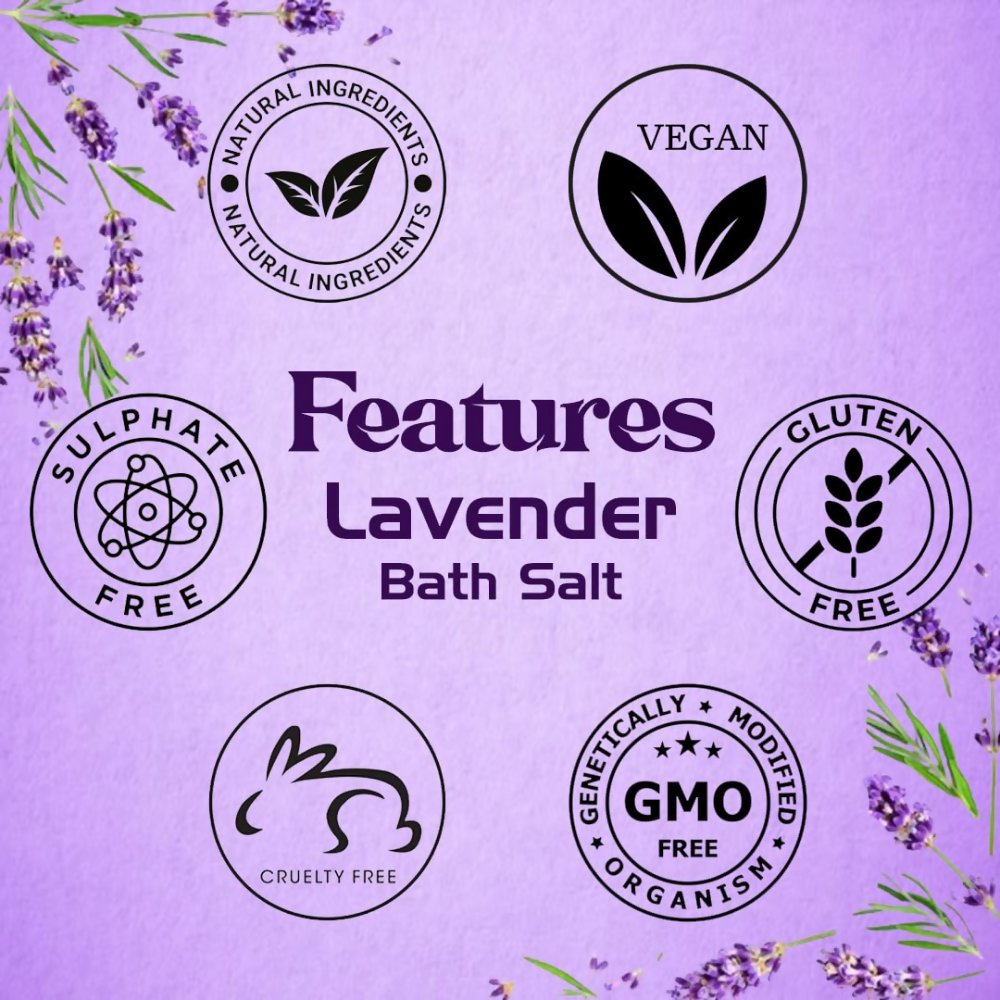 VedicAyurveda Lavender Bath Salt | Grocsy