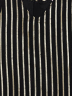 Ahalyaa Black Georgette Stripped Gold Printed Kids Kurta Pant Set For Girls | Grocsy