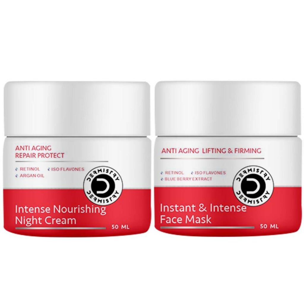 Dermistry Anti Aging Intense Nourishing Night Cream & Instant Intense Face Mask | Grocsy