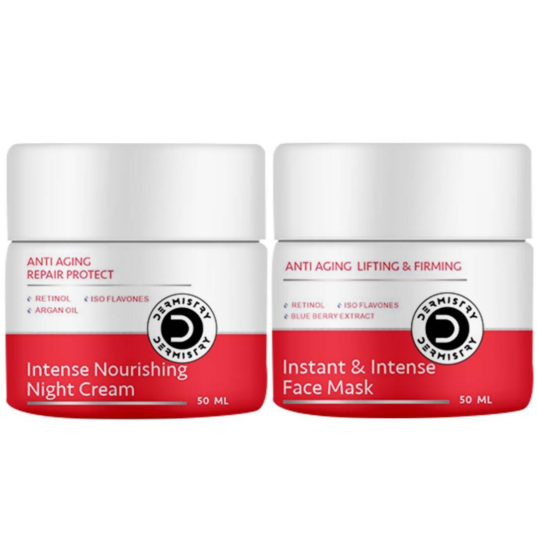 Dermistry Anti Aging Intense Nourishing Night Cream & Instant Intense Face Mask | Grocsy