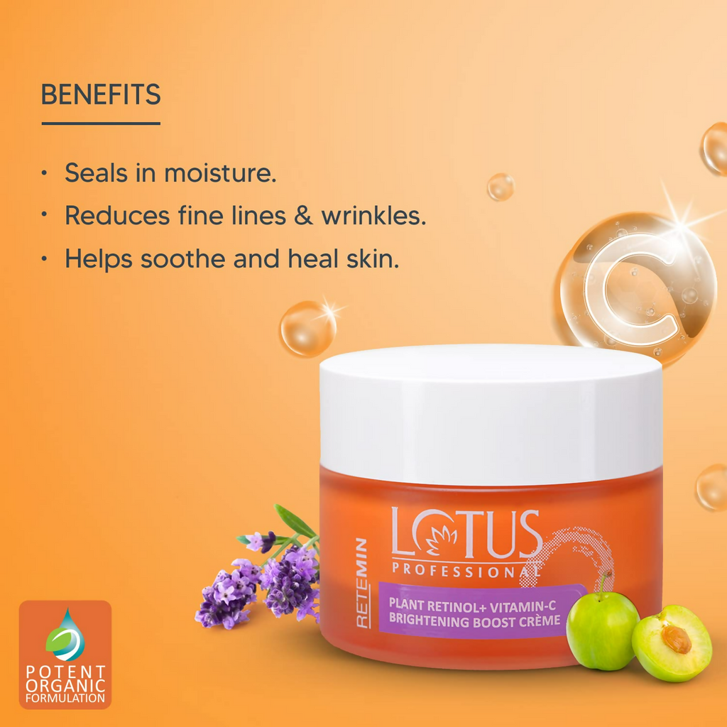 Lotus Professional Retemin Plant Retinol & Vitamin C Brightening Boost Cream | Grocsy