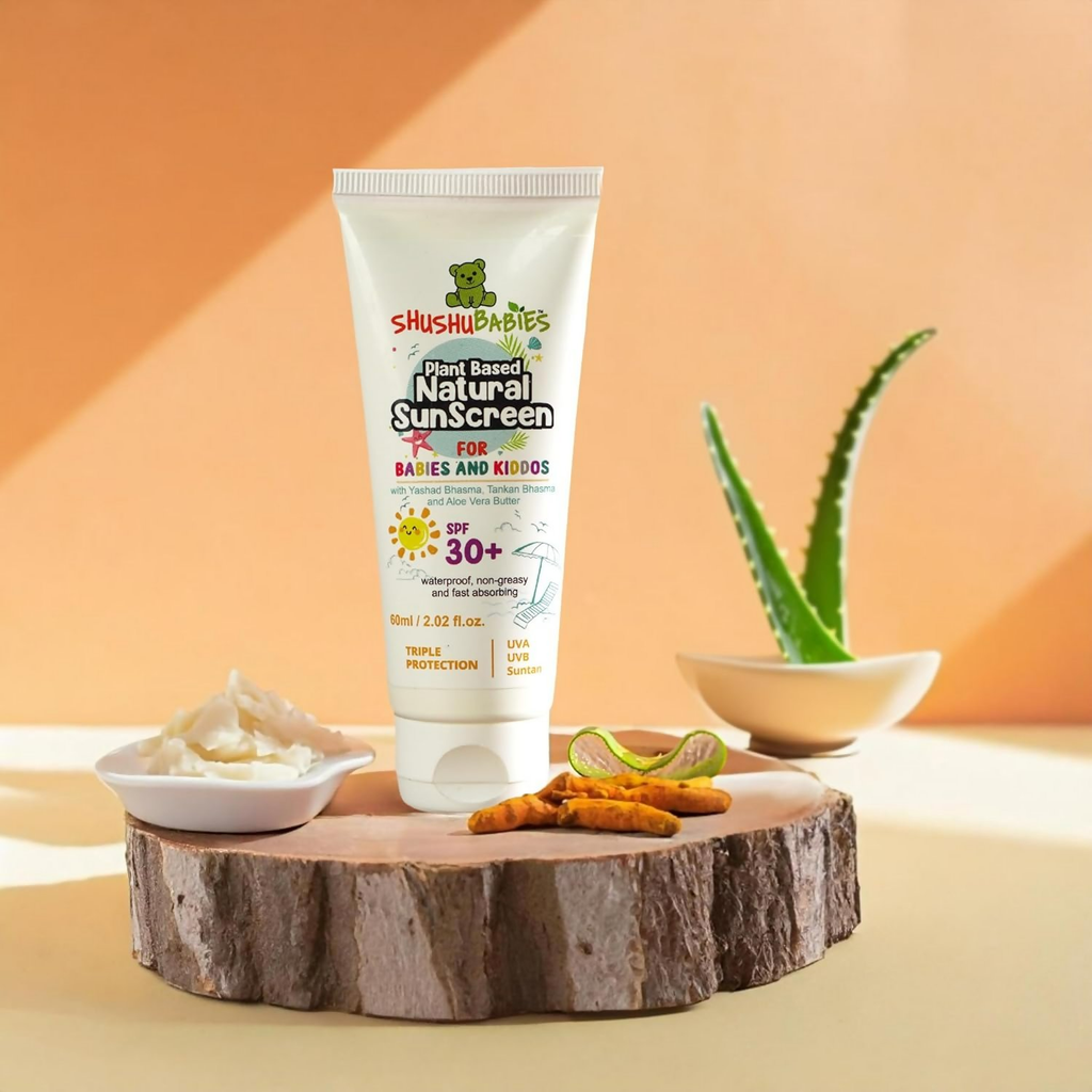 ShuShu Babies Sunscreen For Babies & Kids , SPF 30+ (under 0-12 Years) | Grocsy