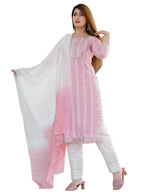 Vamika Embroidery Rayon Pink Party Wear/Casual Wear Kurta Set/Suit | Grocsy