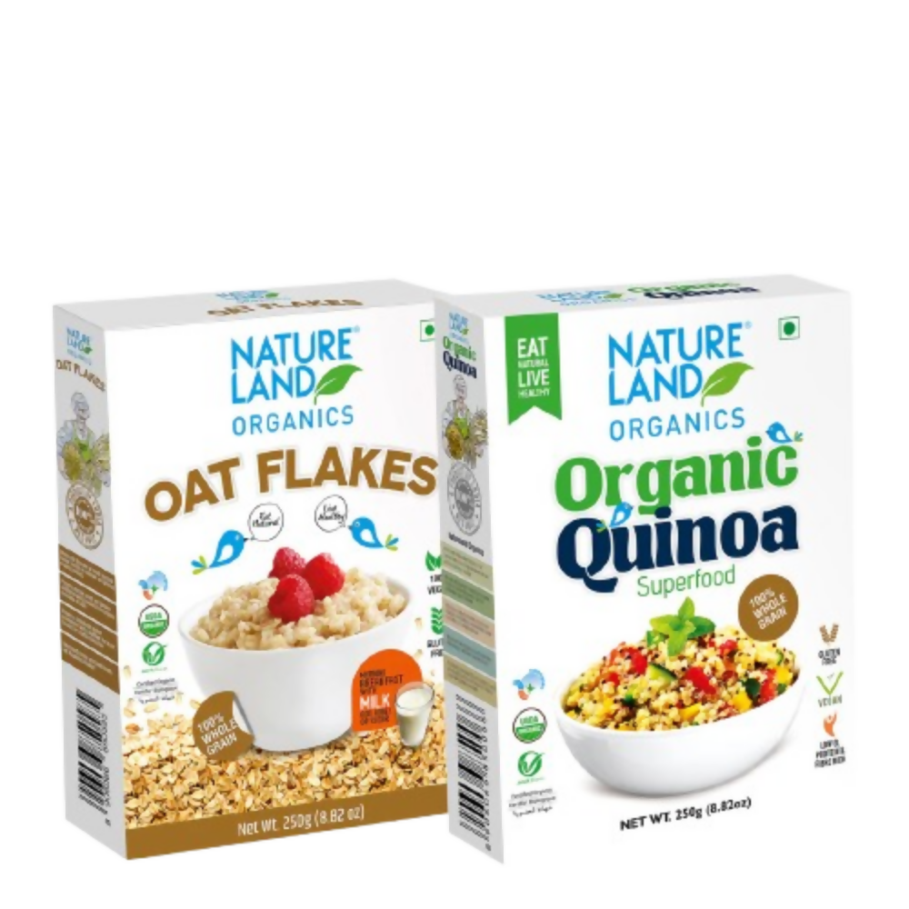 Nature Land Organics Oat Flakes +Organic Quinoa | Grocsy
