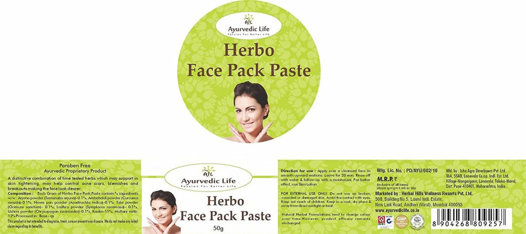 Ayurvedic Life Herbo Face Pack Paste | Grocsy
