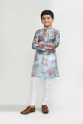 Joban Fashion Georgette Sea Green Kurta With Straight Fit Pant | Grocsy