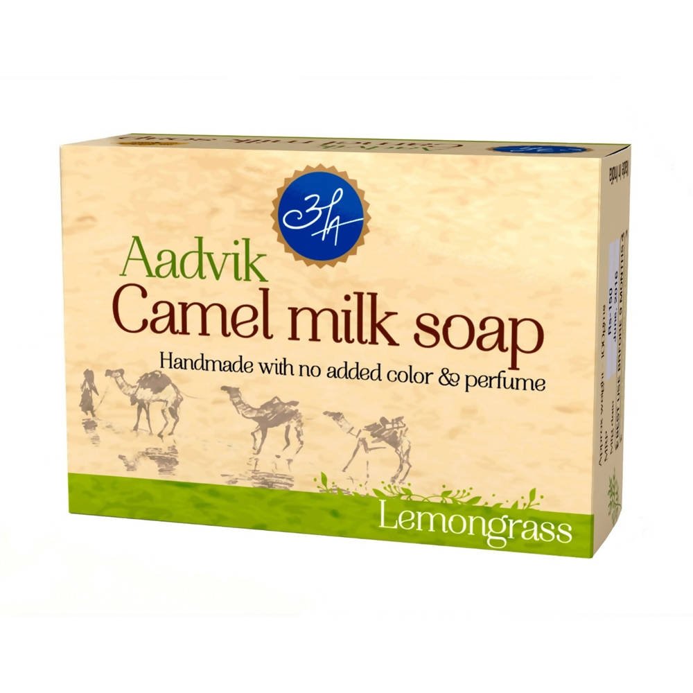 Aadvik Camel Milk Soap - Lemongrass Essential Oil | Grocsy