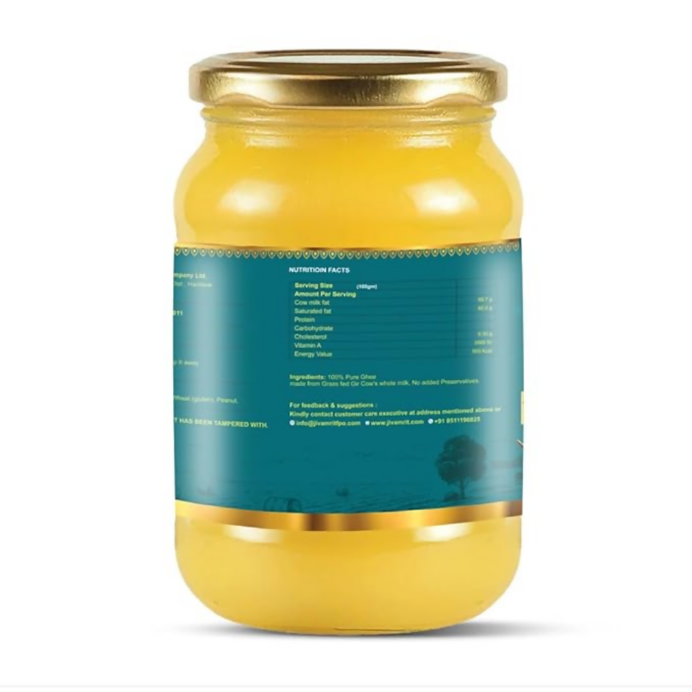 Jivamrit Organic A2 Cow Ghee Glass Bottle | Grocsy