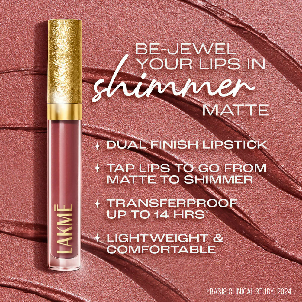 Lakme Be-jewel Shimmer Lip Liquid - Cocoa Glow | Grocsy