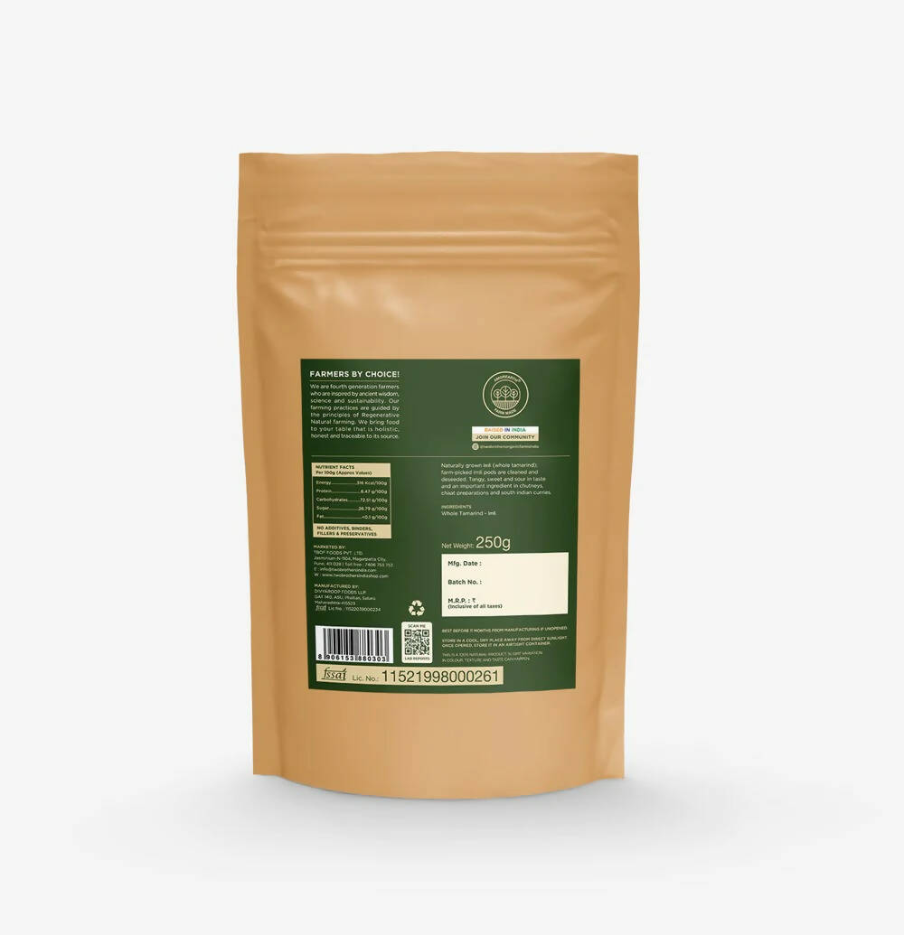 Two Brothers Organic Farms Whole Tamarind Imli | Grocsy