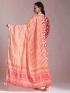 Yufta Pure Cotton Pink Kurta Dupatta Set With Lace Detailing | Grocsy