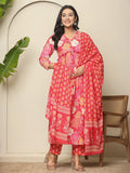 Yufta Pure Cotton Pink Maternity Kurta Set | Grocsy