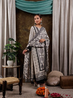 Yufta Pure Muslin Silk White Kurta Dupatta Set | Grocsy
