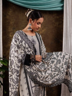 Yufta Pure Muslin Silk White Kurta Dupatta Set | Grocsy