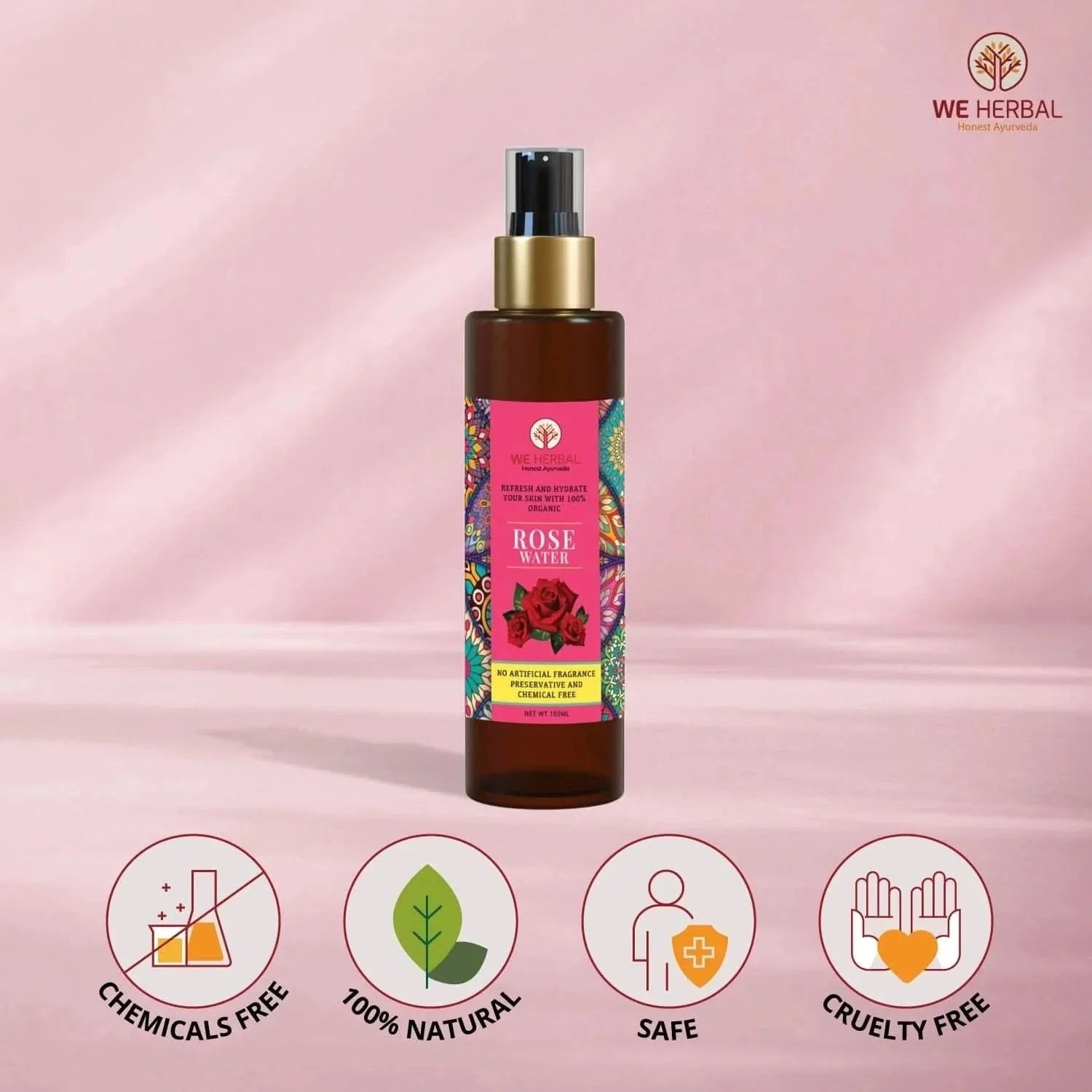 We Herbal Pure Rose Water: The Best Toner And Hydrating Solution For Your Skin | Grocsy