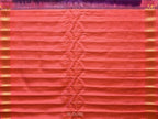 Purple and Peach Gadwal Silk Handloom Saree with Mango Pallu and Border Design - Global Threads | Grocsy