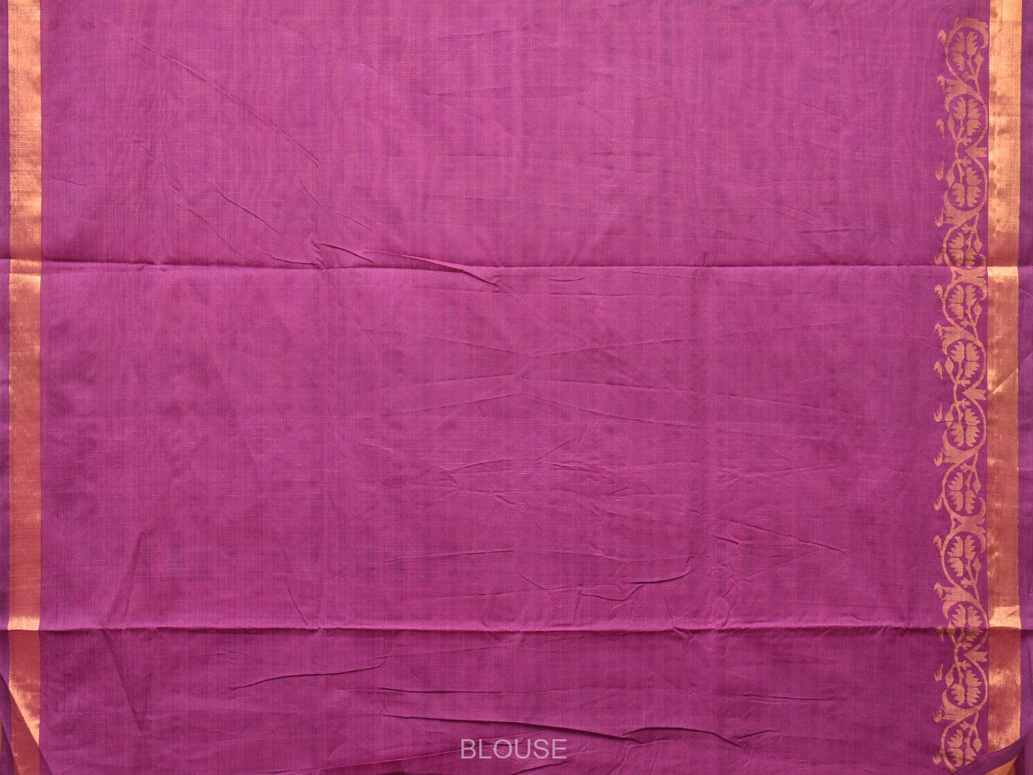 Purple Uppada Cotton Handloom Saree with Border Design - Global Threads | Grocsy