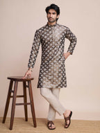 Vastranavya Traditional Festival Wear Pure Silk Thread & Sequence Embroidered Work Kurta | Grocsy