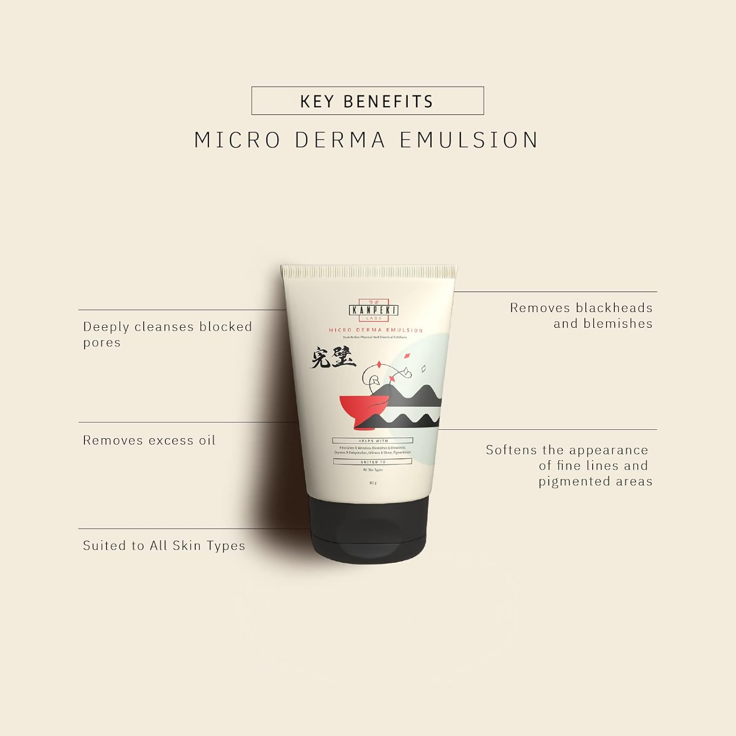 Kanpeki Labs - Micro Derma Emulsion Facial Exfoliator | Grocsy