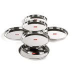 Sumeet Stainless Steel Dinner Plates | Grocsy