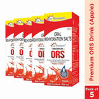 Dr. Morepen Premium ORS Drink With Electrolytes for Instant Hydration Apple Flavour | Grocsy