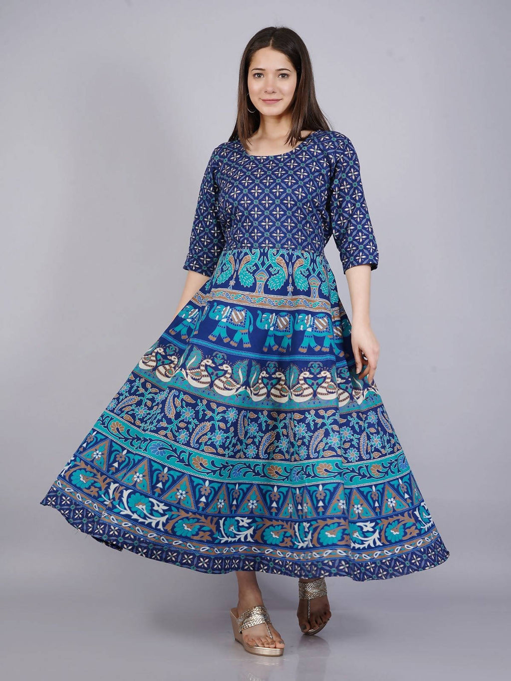 Vamika Multicolor Cotton Printed Party/Casual Wear Kurti (GAM15K) | Grocsy