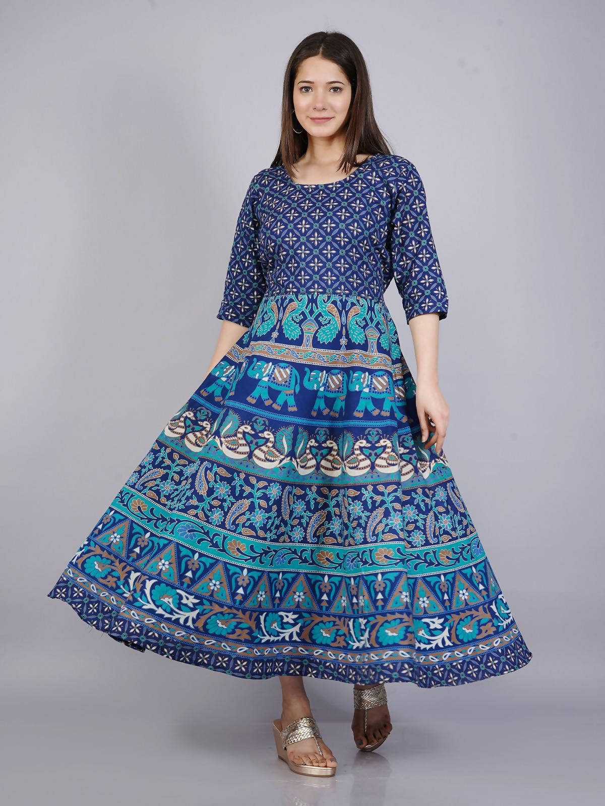 Vamika Multicolor Cotton Printed Party/Casual Wear Kurti (GAM15K) | Grocsy