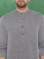 Even Apparels Men's Pure Cotton Striped Kurta | Grocsy