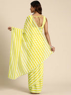 Ahalyaa Women's Traditional Semi Stitch Saree - Yellow | Grocsy