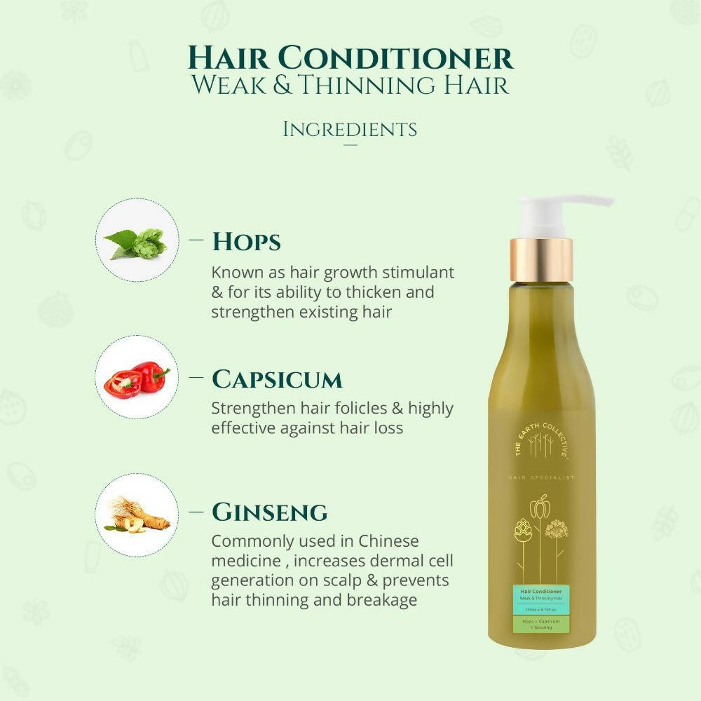 The Earth Collective Hair Conditioner - Weak & Thinning Hair | Grocsy